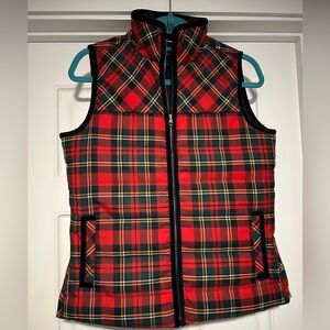 NWOT Holiday Plaid Vest